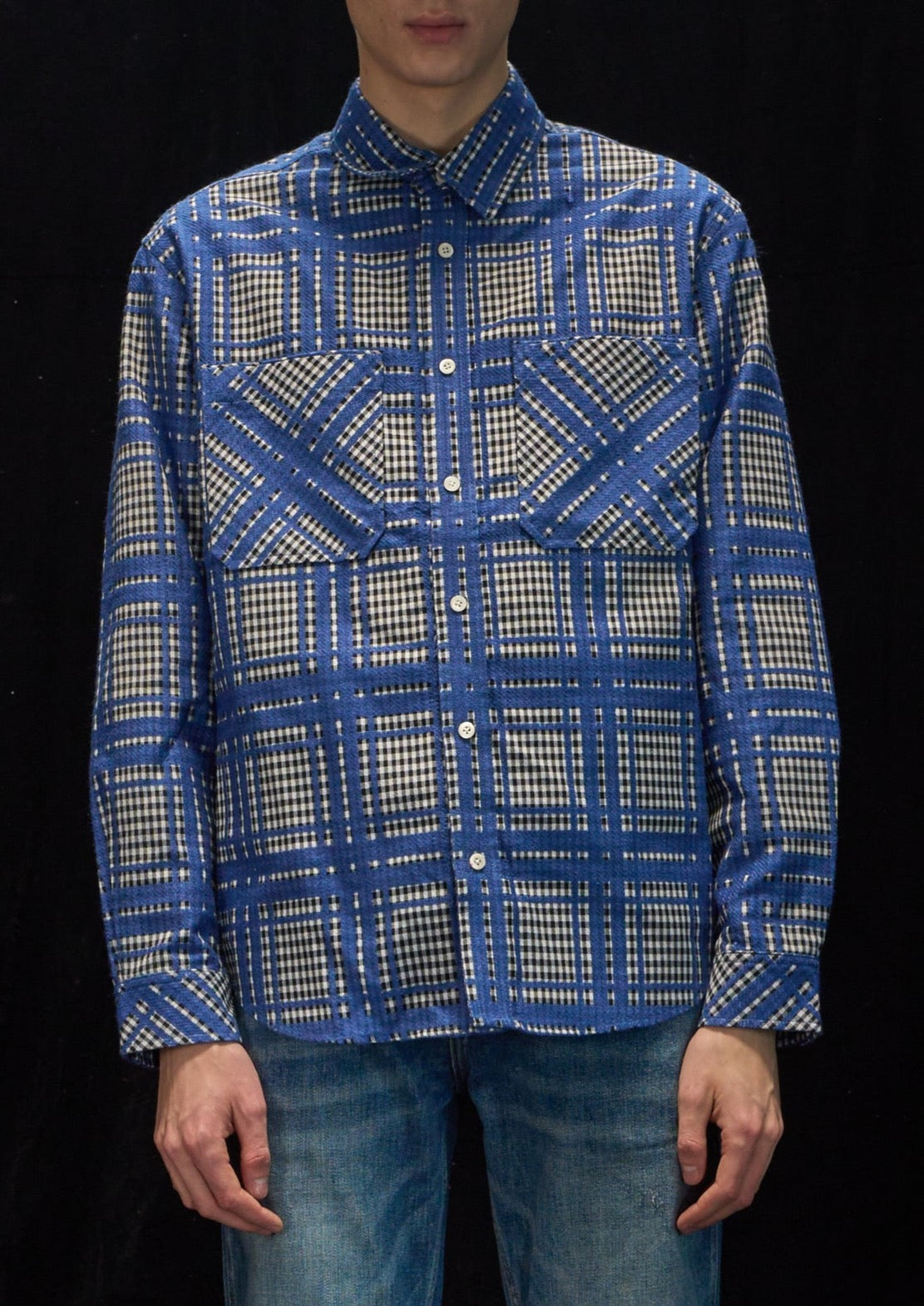 Harrison Wong 2 Pockets Checked Shirt