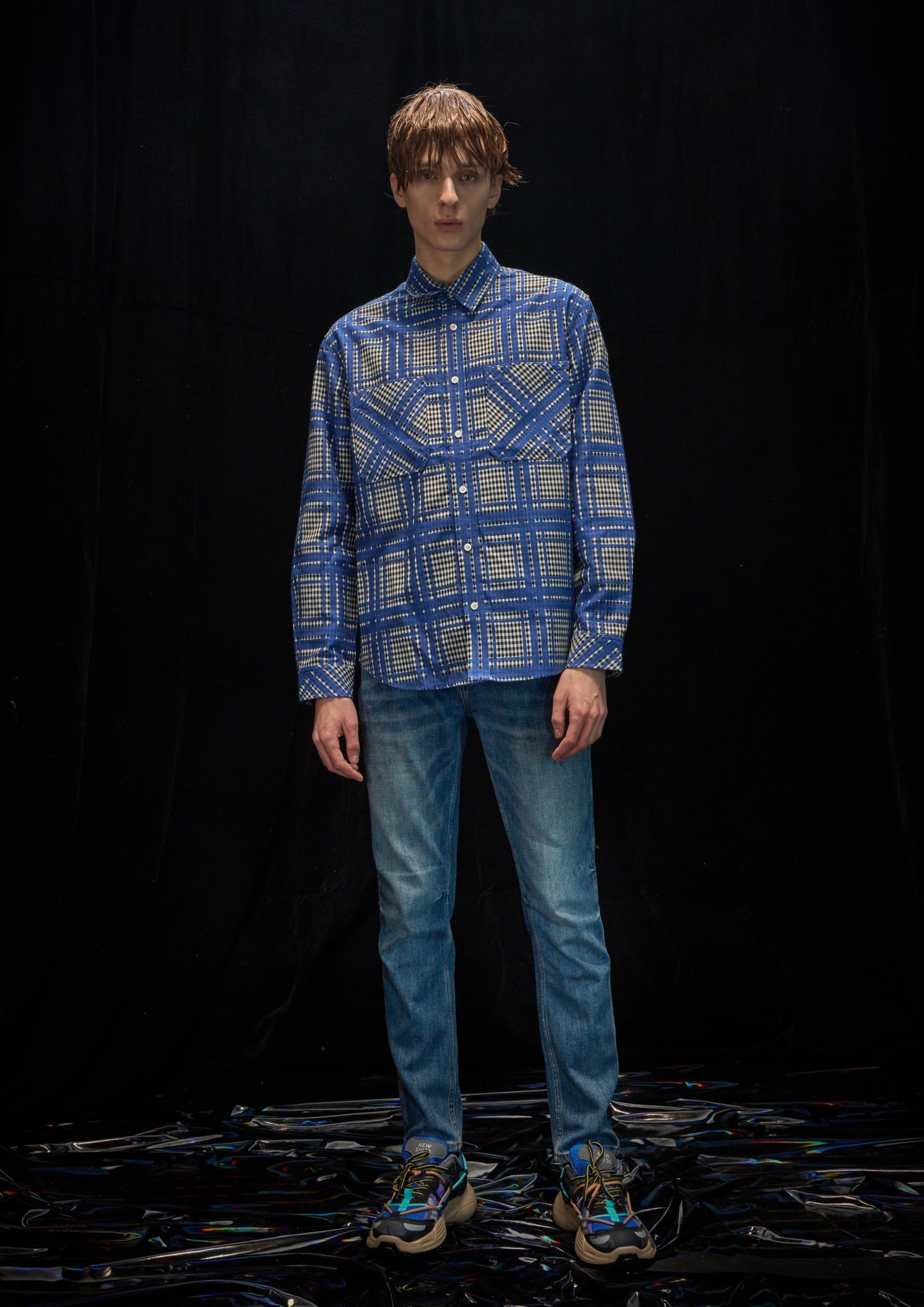 Harrison Wong 2 Pockets Checked Shirt
