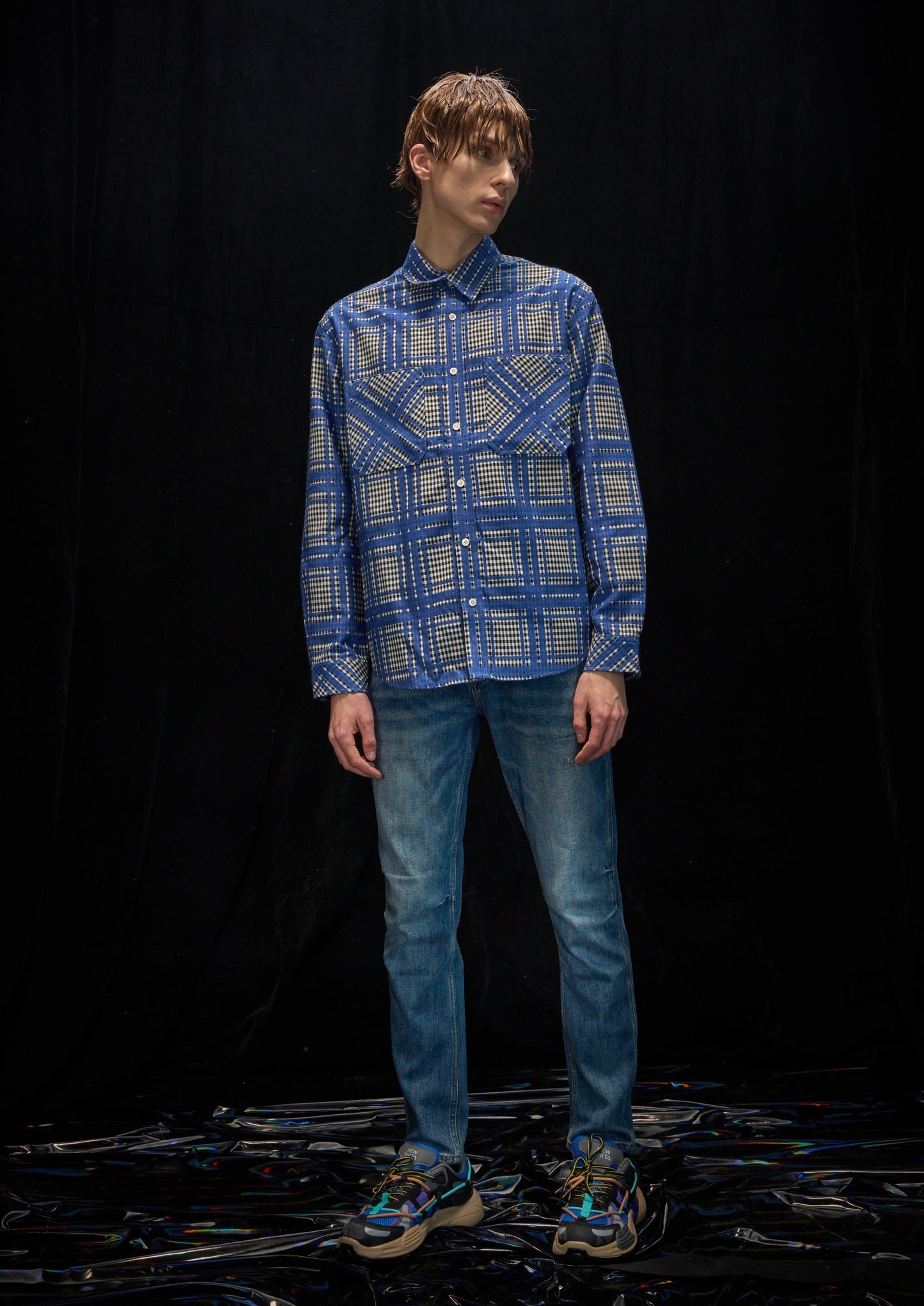 Harrison Wong 2 Pockets Checked Shirt