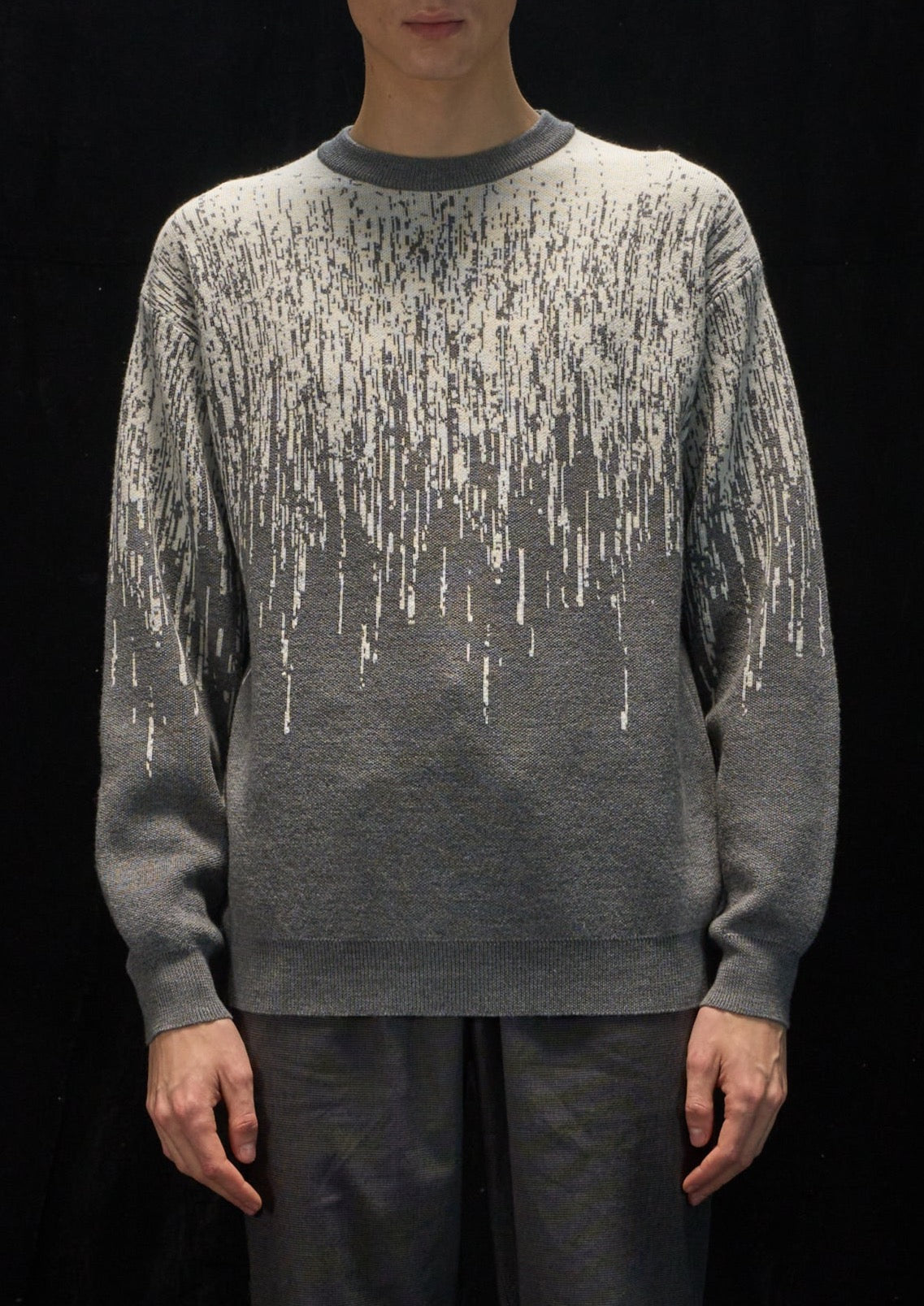 Harrison Wong Rain Pattern Wool Sweater
