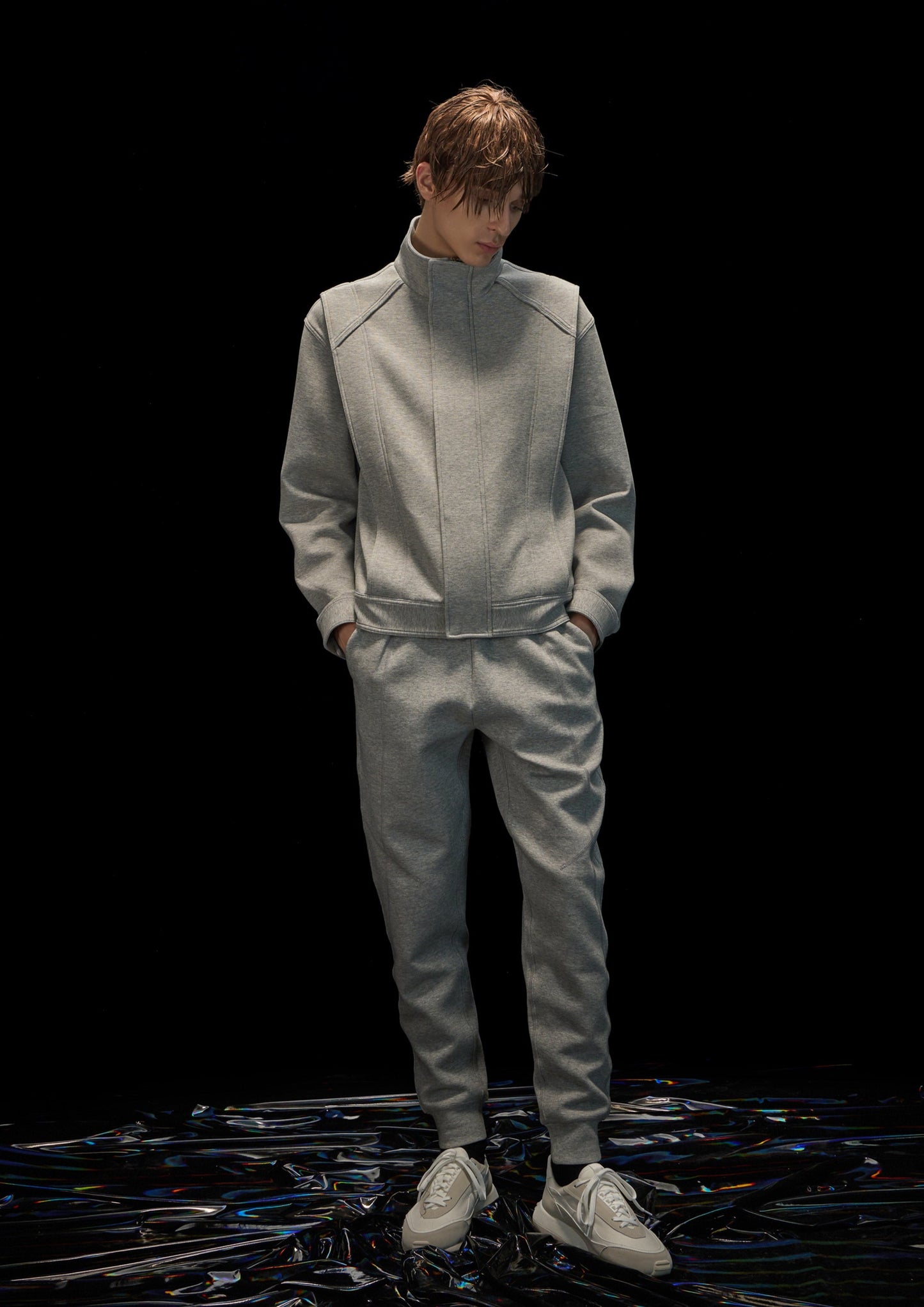 Harrison Wong Sandwich Knit Zipper Jacket