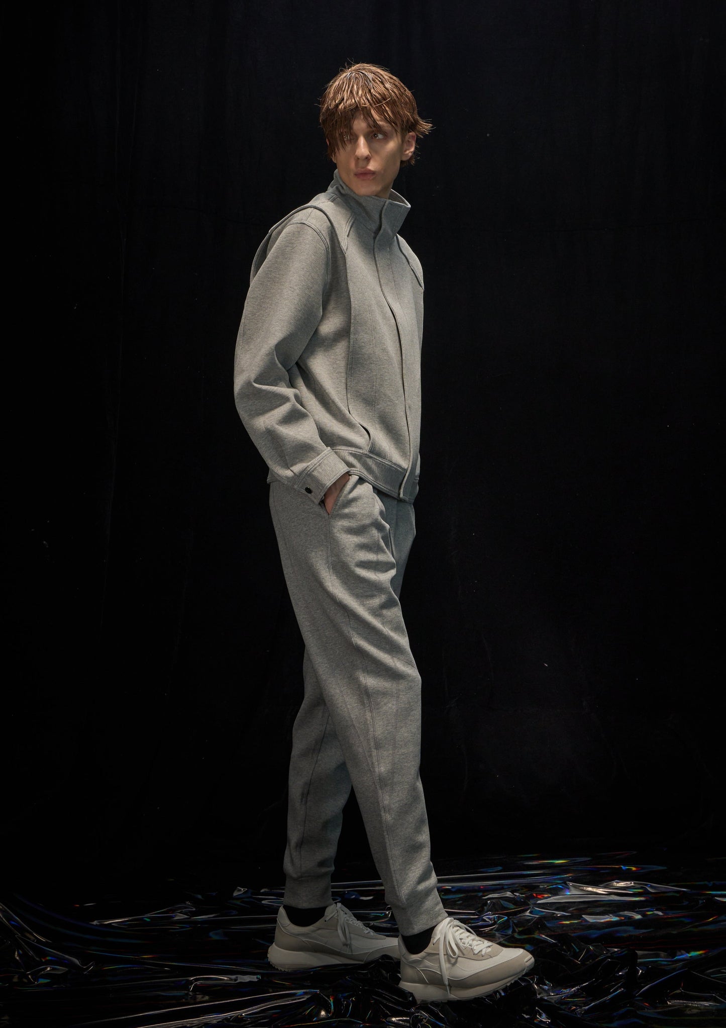 Harrison Wong Sandwich Knit Zipper Jacket