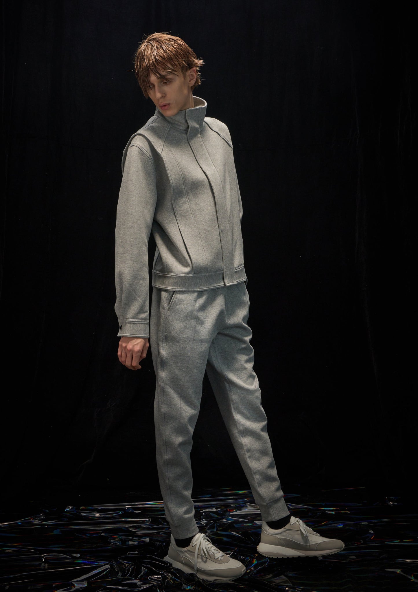 Harrison Wong Sandwich Knit Zipper Jacket