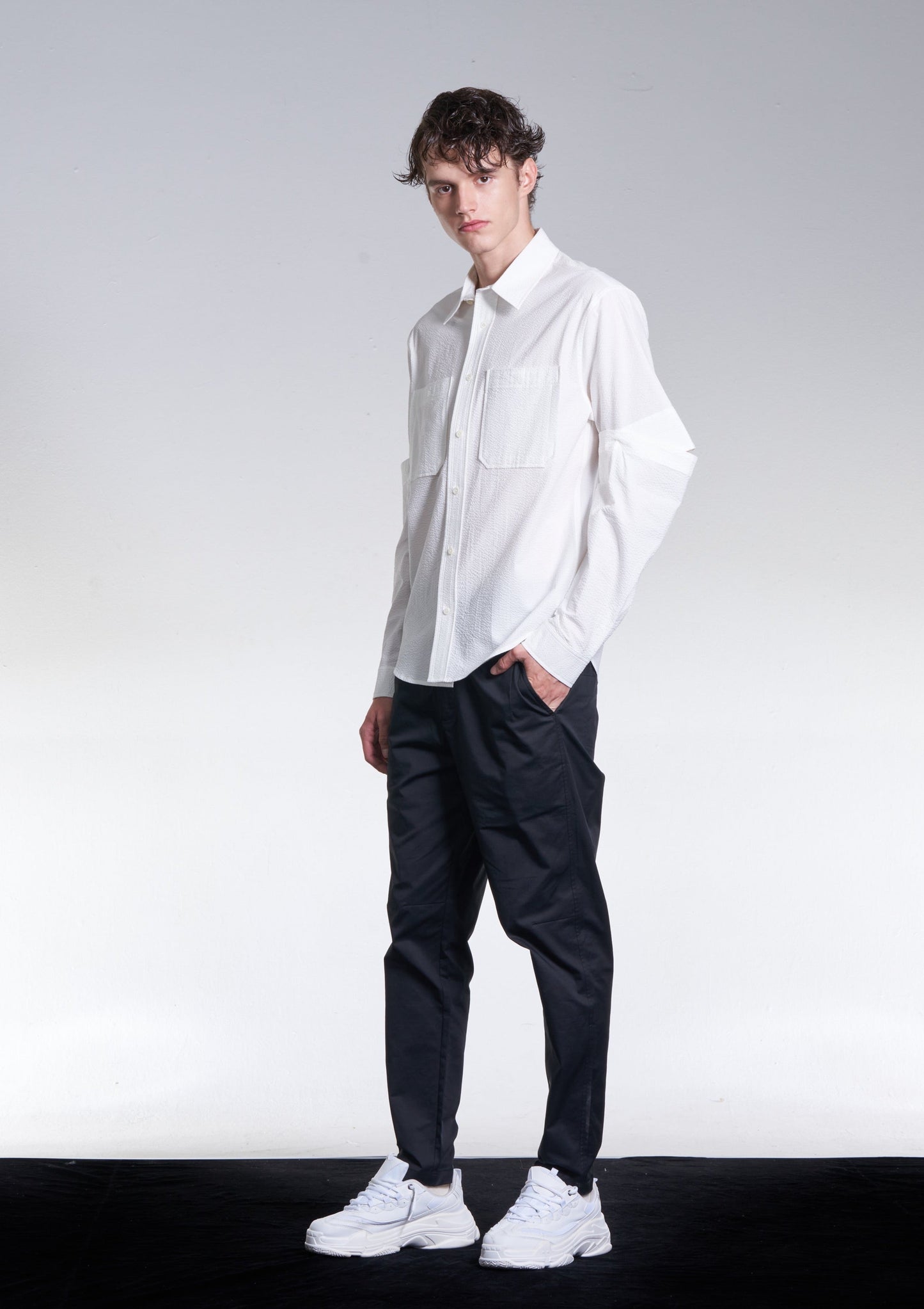 Cotton Fitted Pants With Drawstring