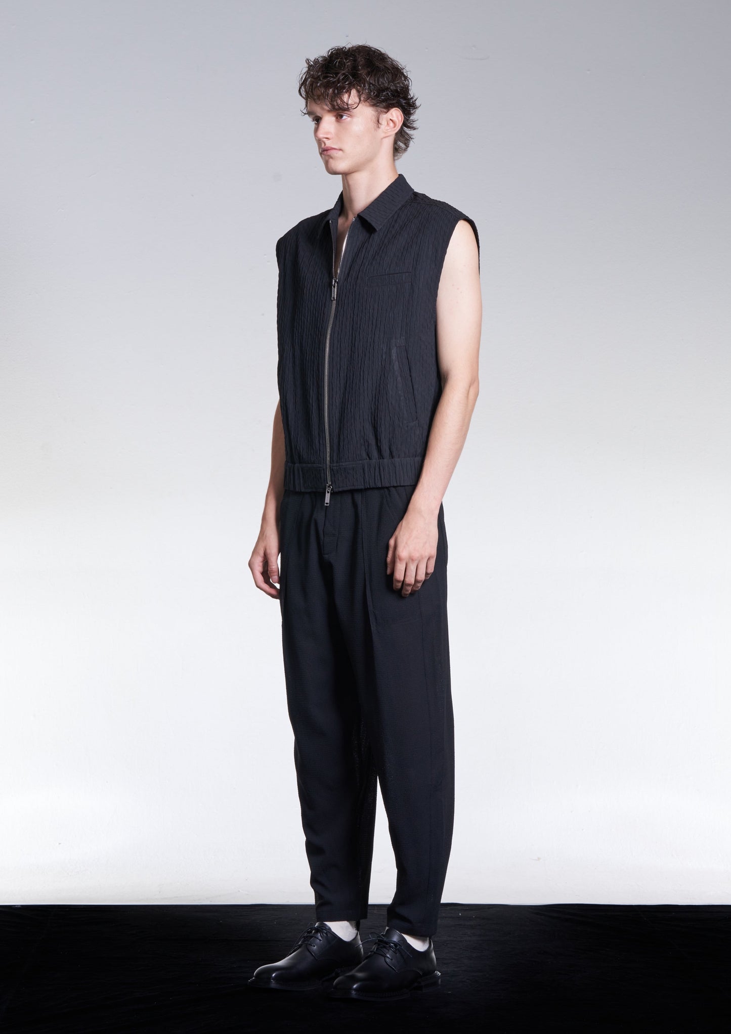 Loose Fit Cone Shape Sheer Pants