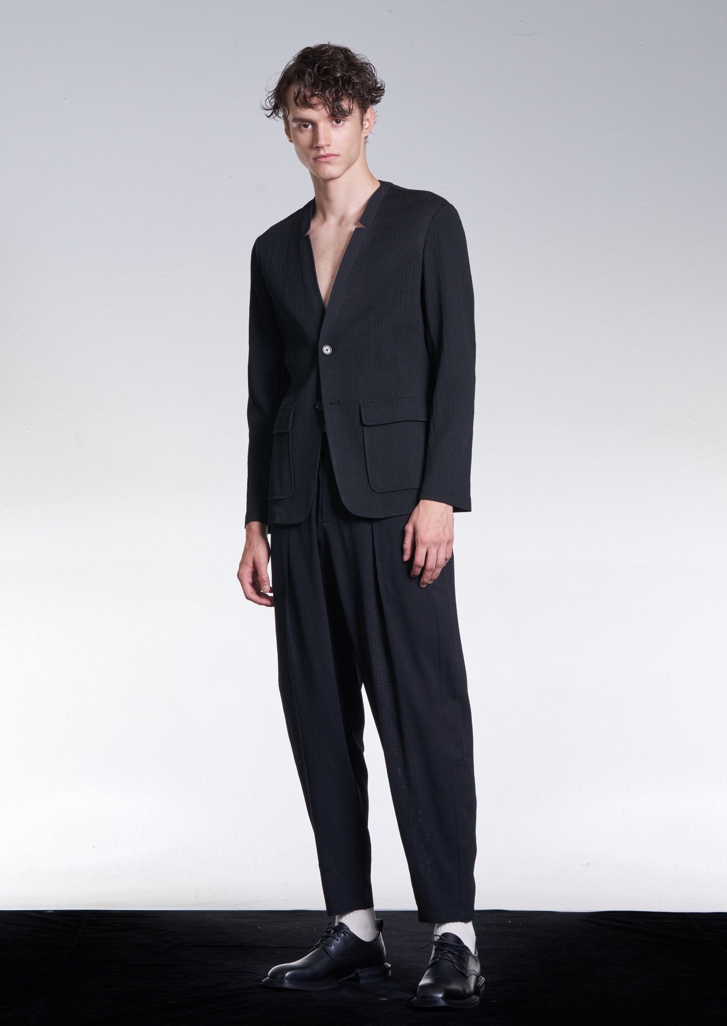Loose Fit Cone Shape Sheer Pants