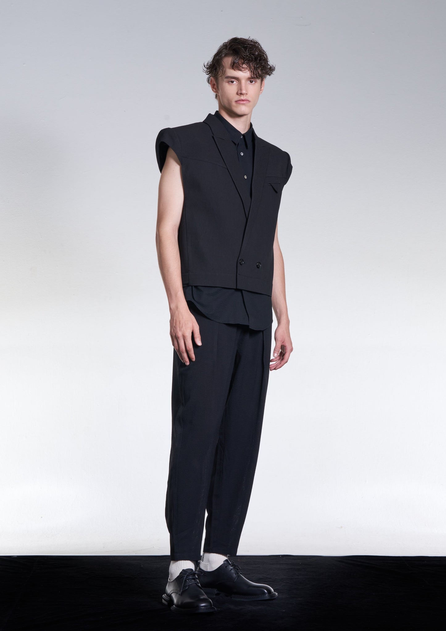 Loose Fit Cone Shape Sheer Pants