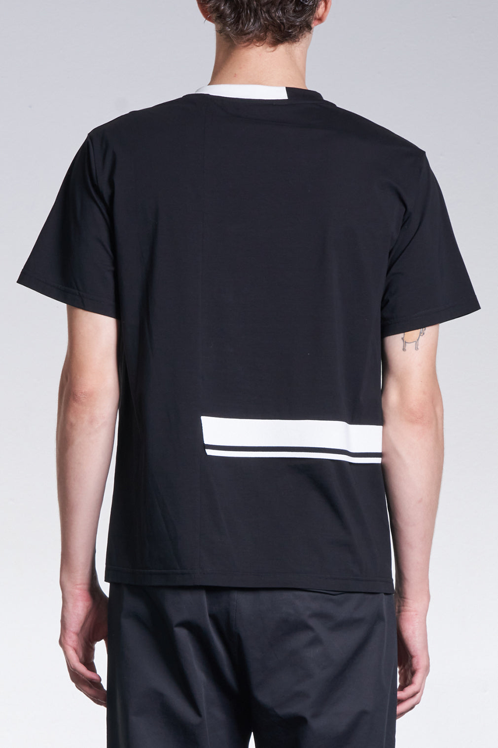 Tee With Contrast Color Rib