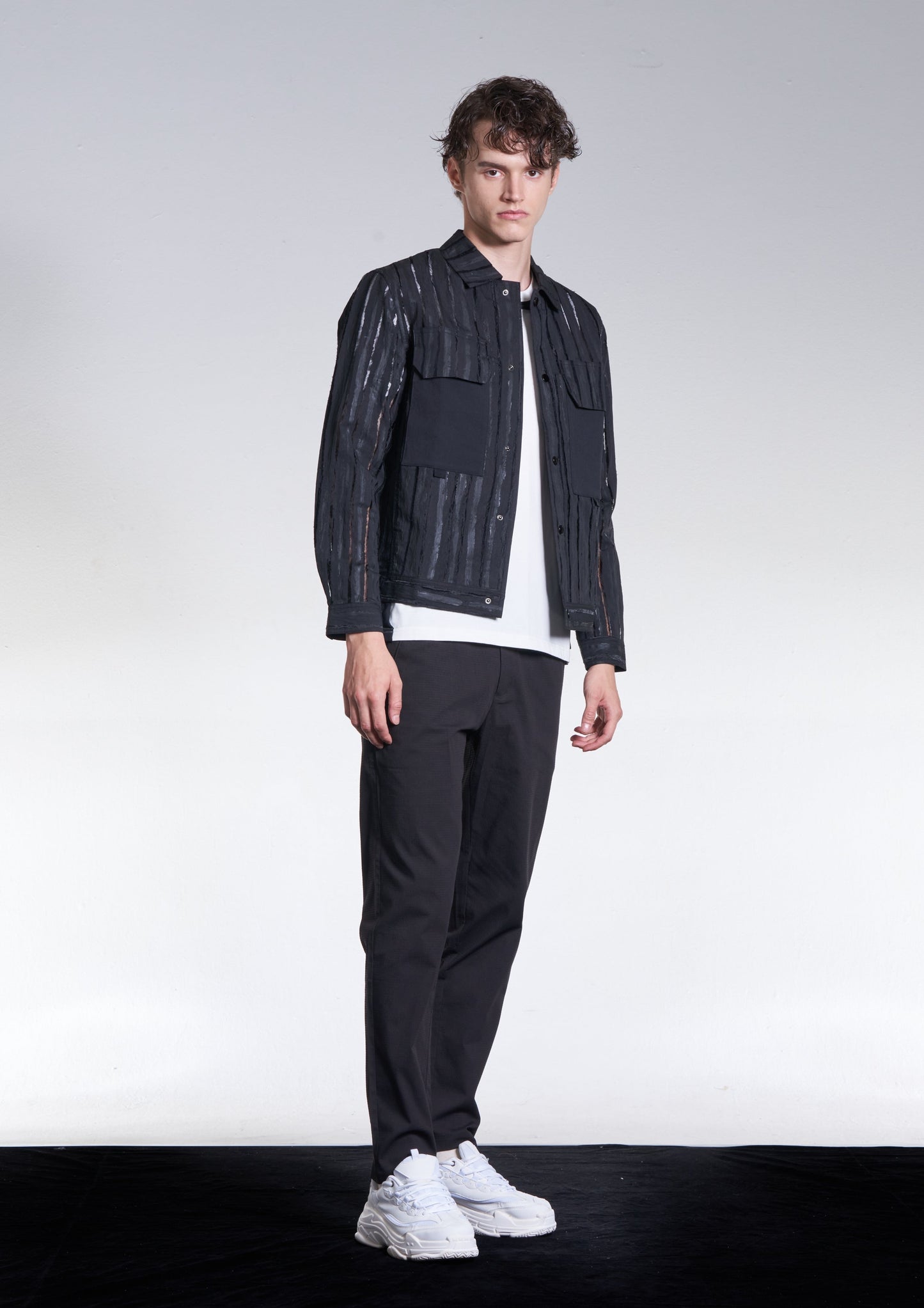 Creped Cotton Fitted Pants