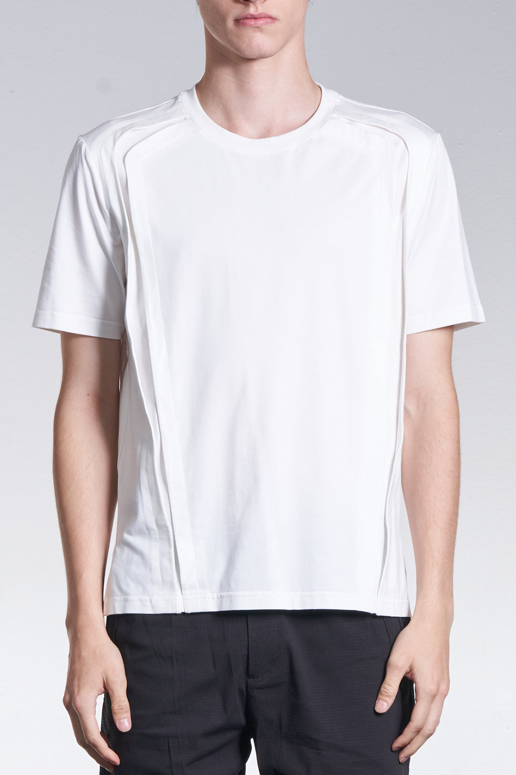 Tee With Shaped Pleats