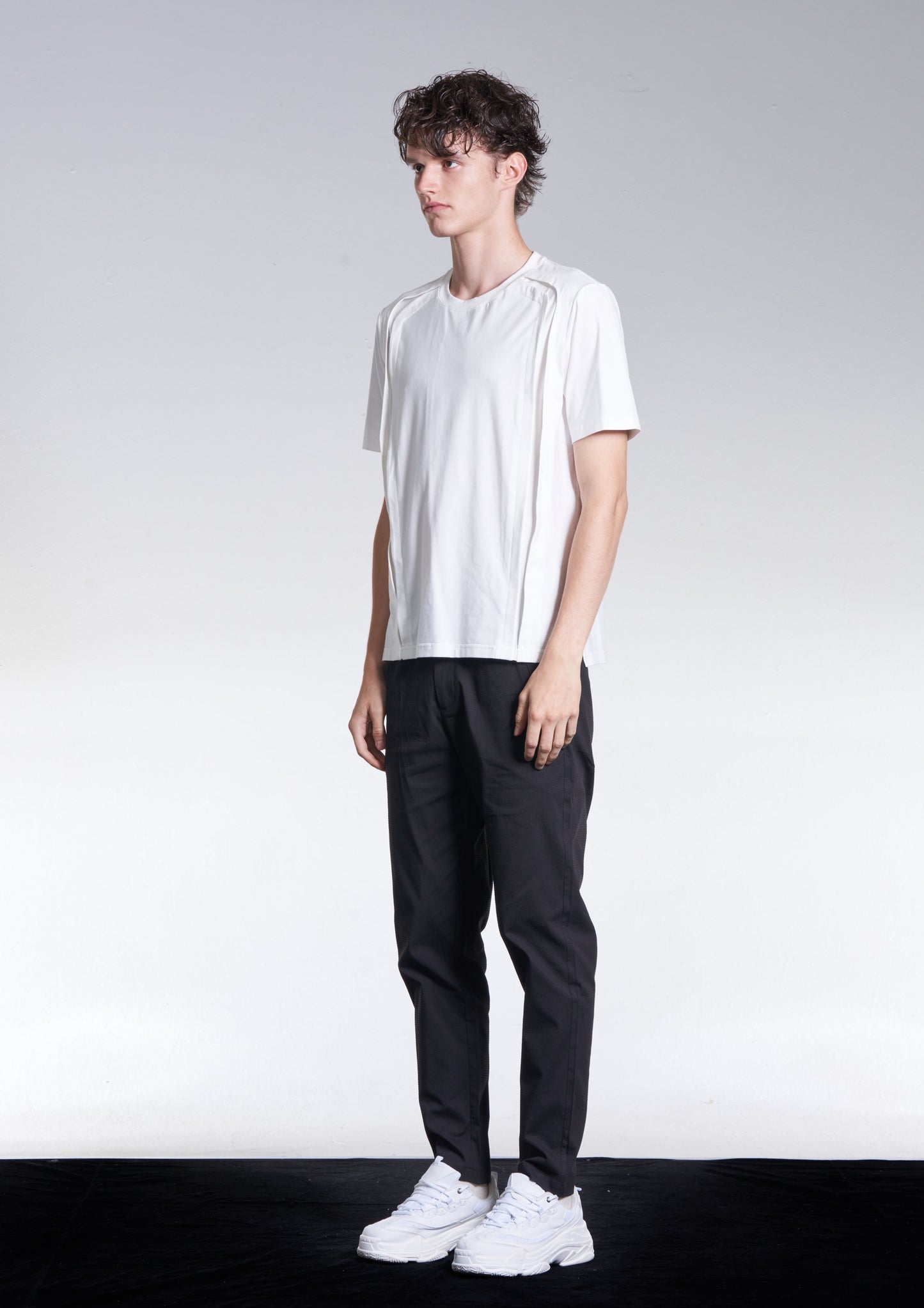 Tee With Shaped Pleats