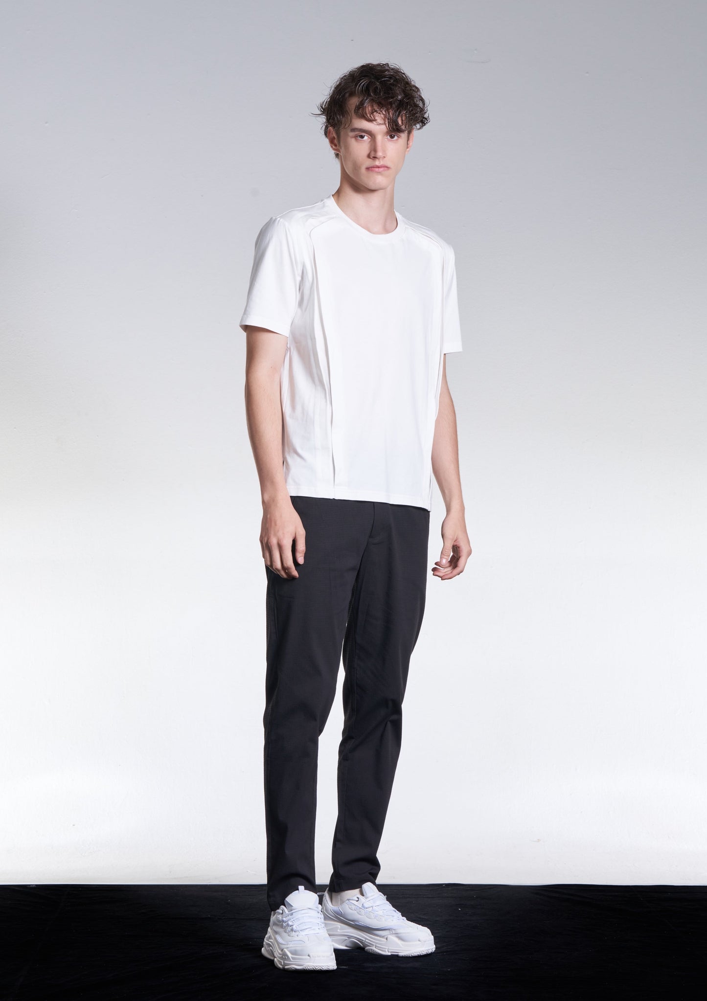 Tee With Shaped Pleats
