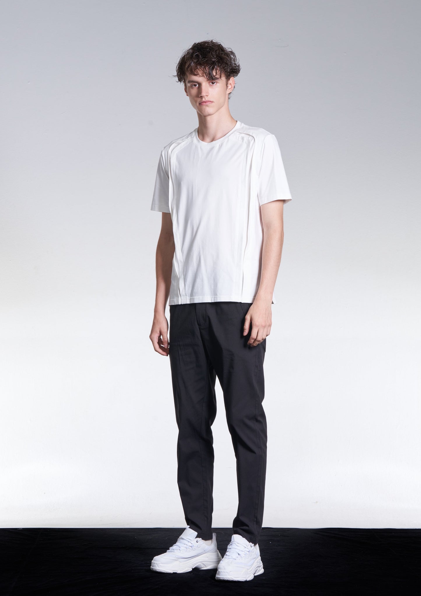 Tee With Shaped Pleats
