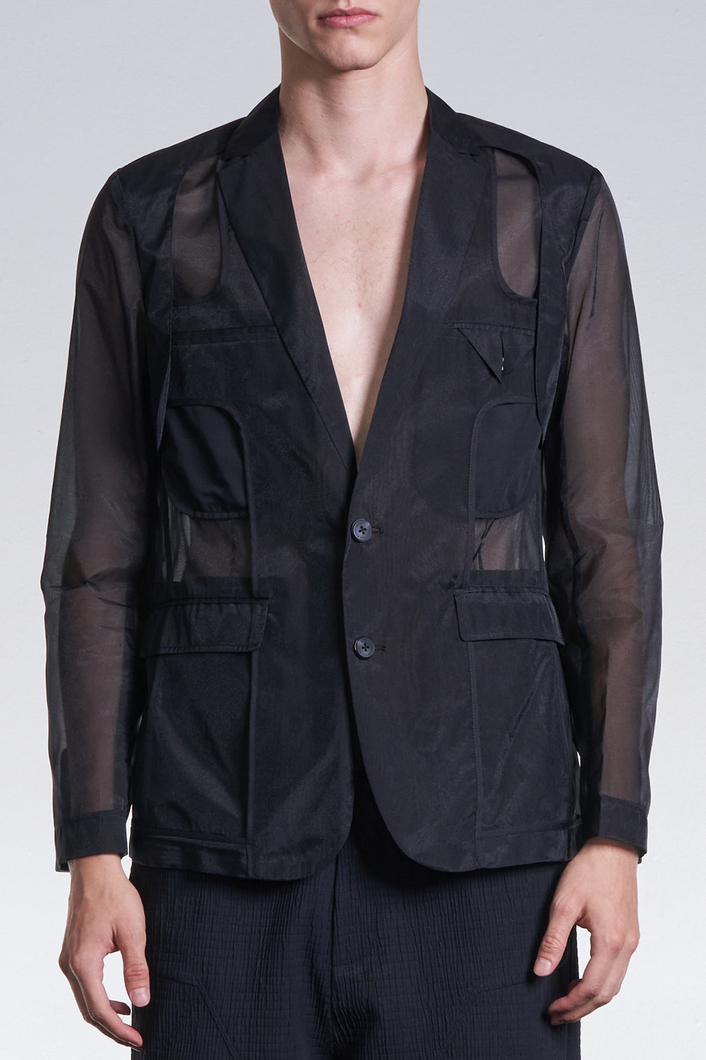 Organza Constructed Blazer