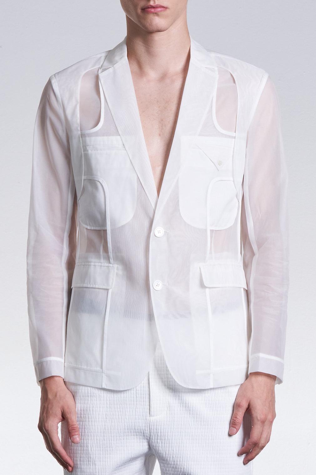 Organza Constructed Blazer