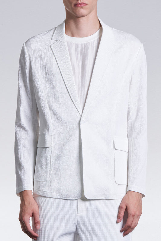 Slim Cut Crepe Blazer