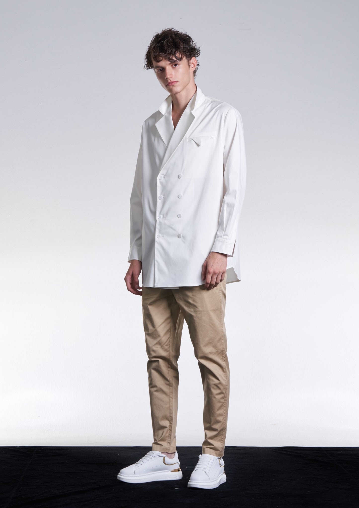 Cotton Fitted Pants With Drawstring