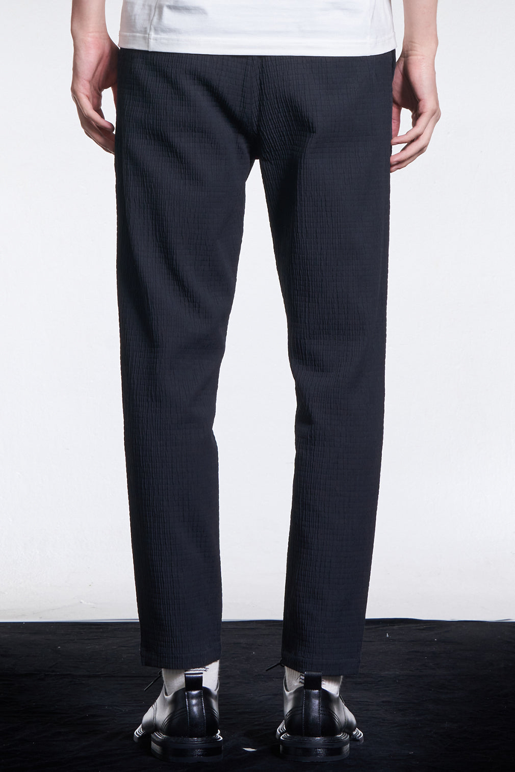 Striped Textured Fitted Pants