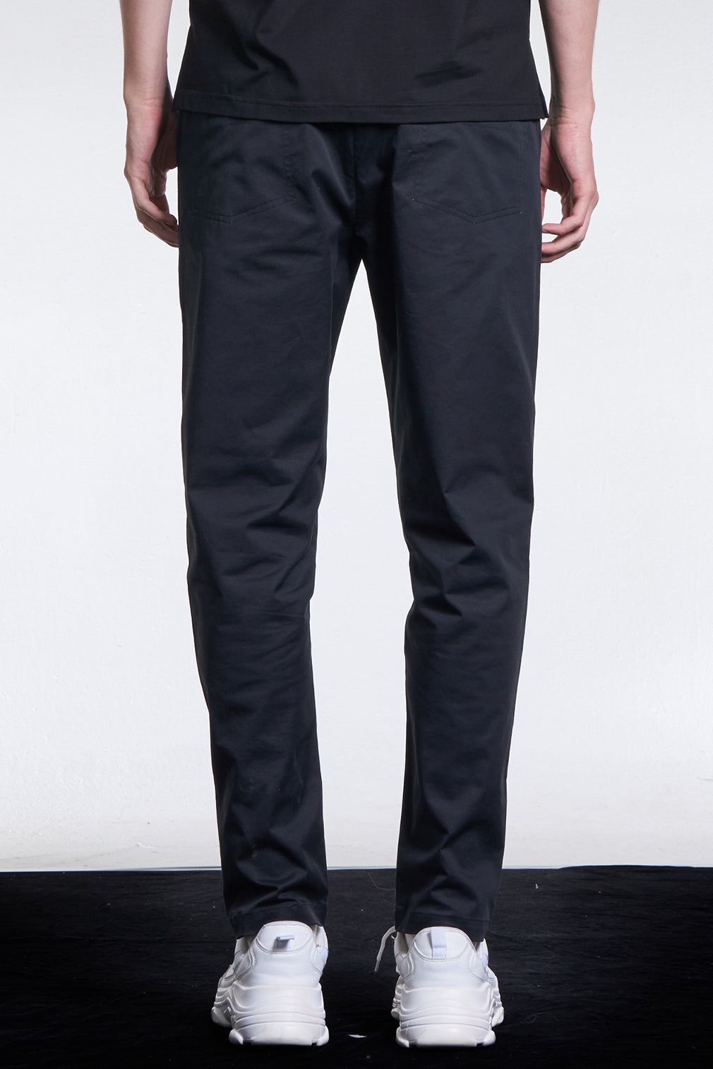Cotton Fitted Pants With Drawstring