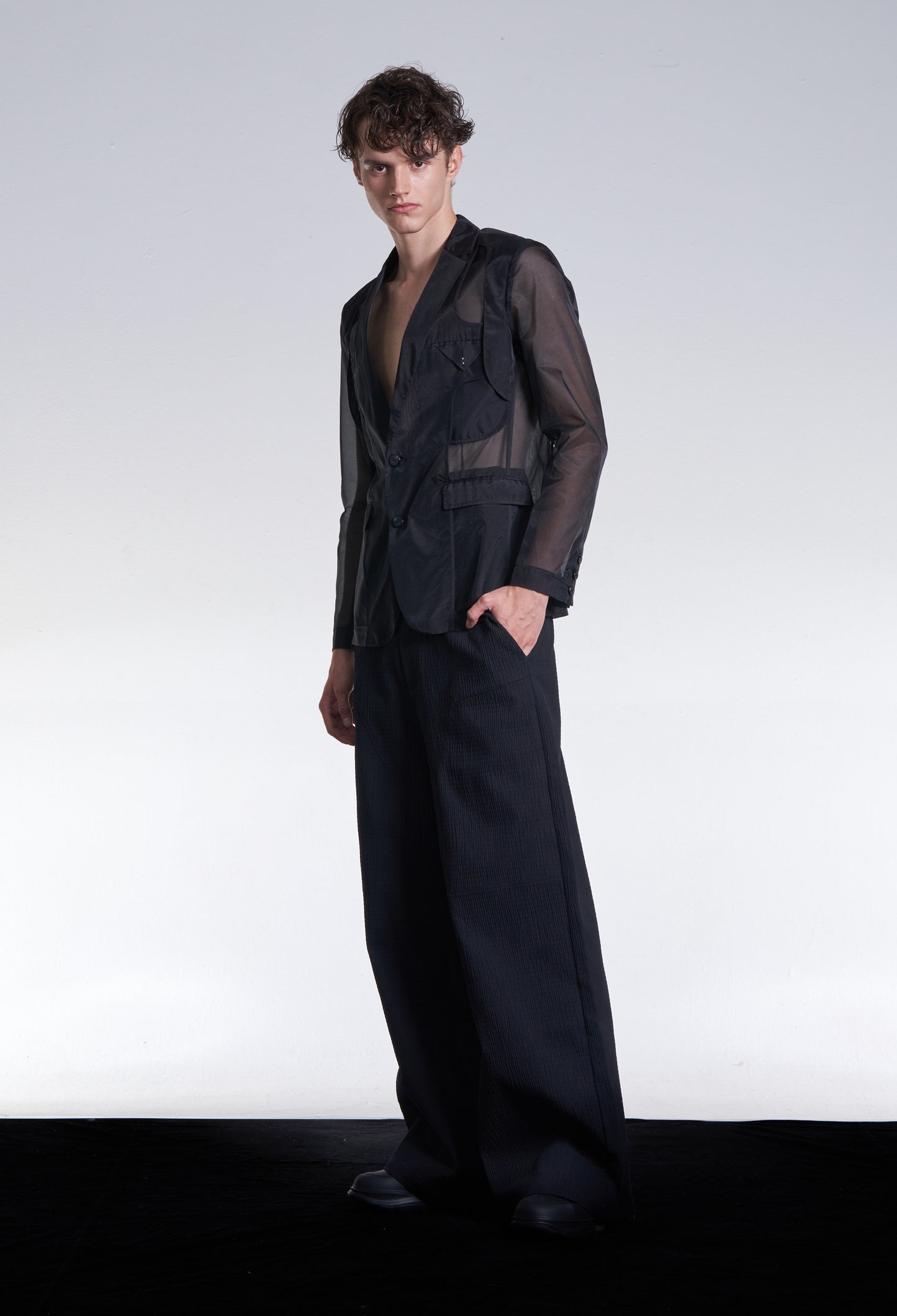Organza Constructed Blazer