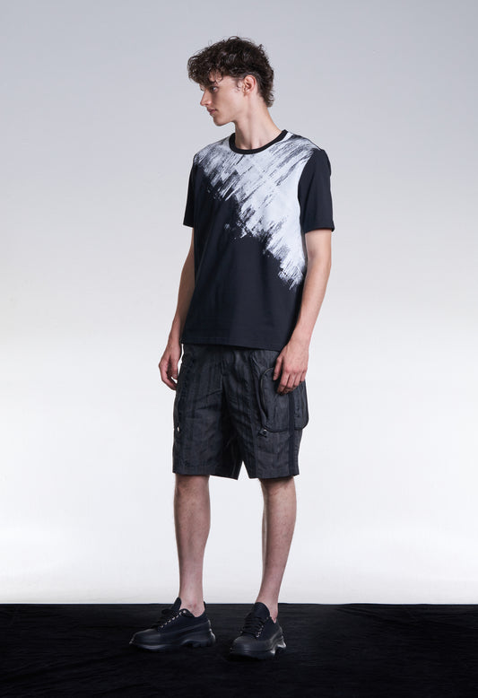 Tee With Shadow Brush Drawing