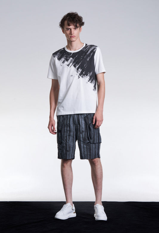 Tee With Shadow Brush Drawing