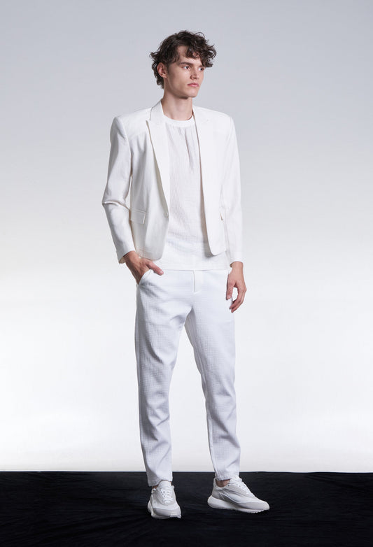 Cropped Blazer With Power Shoulder