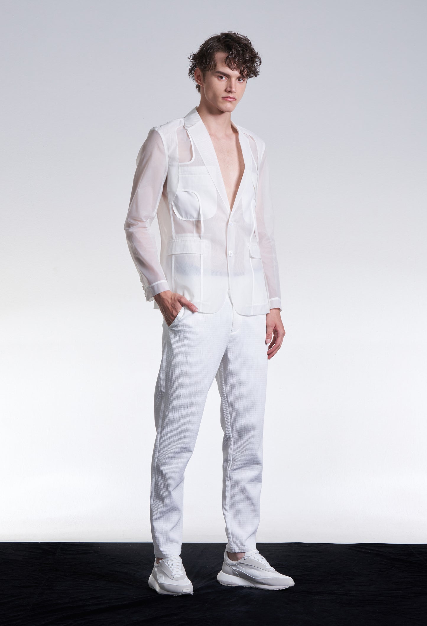 Organza Constructed Blazer