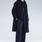 Double Faced Wool 2in1 Trench Coat With Hood