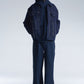 Raw Edge Denim Jacket With Sandwich Knit Base