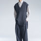 Wide Shoulder Sleeveless Sweater