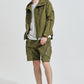 Striped Textured Cargo Shorts