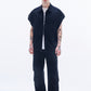 Rayon Cotton Sleeveless Zipper Jacket