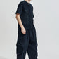 Wide Leg Cargo Pants With Drawstring Hem