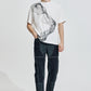 Oversize Tee With Organic Wave Print