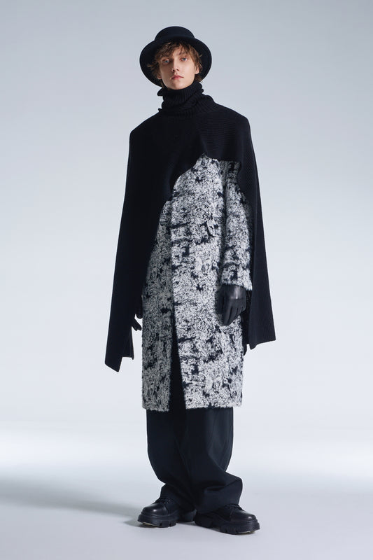 Turtleneck Wool Cape