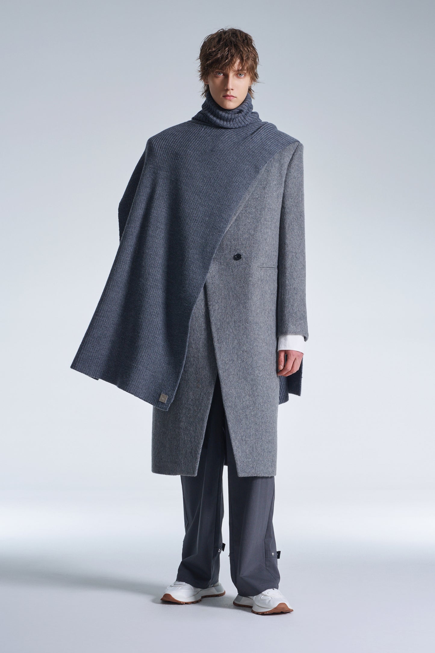 Turtleneck Wool Cape
