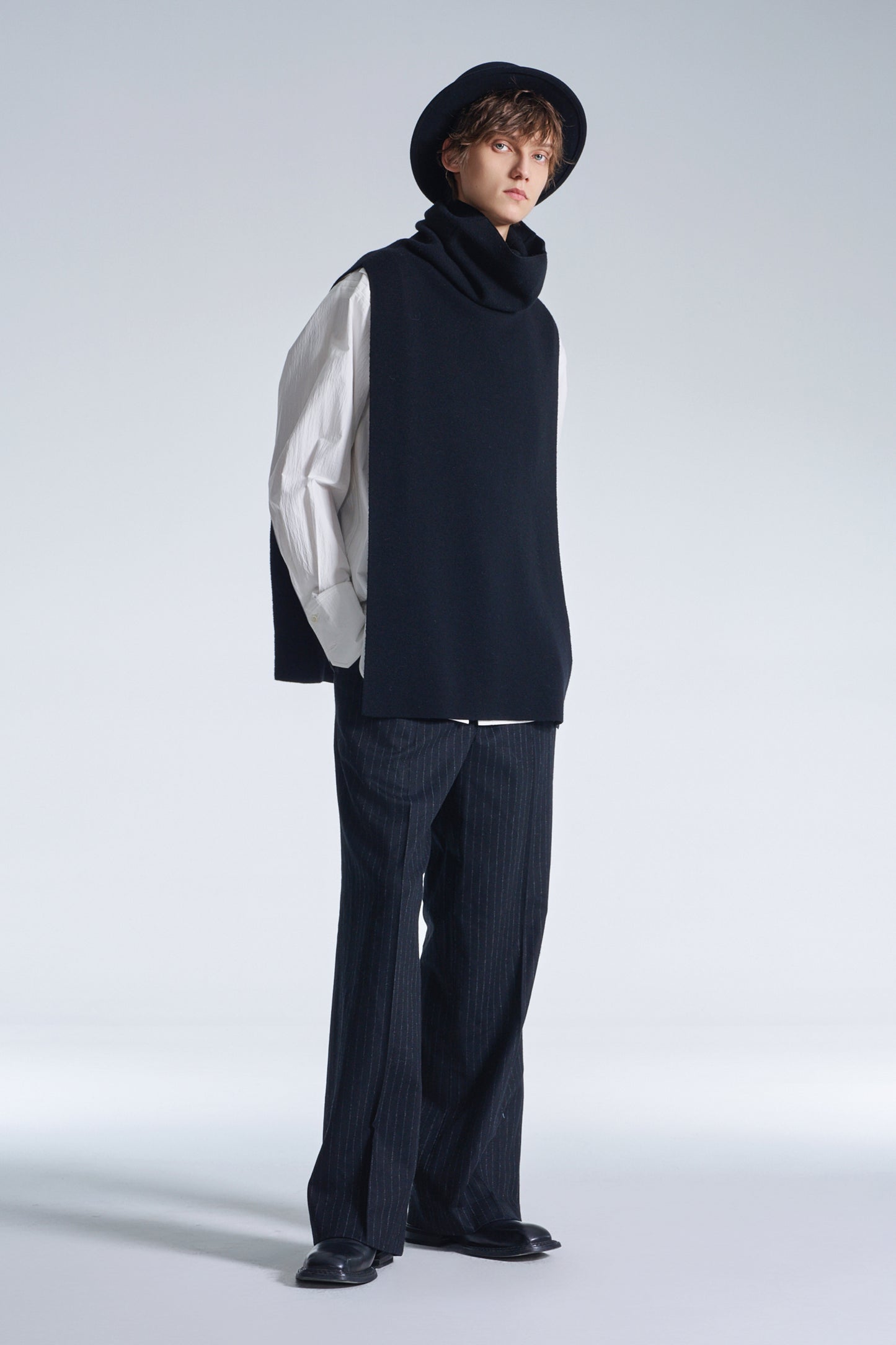 High Collar Wool Vest