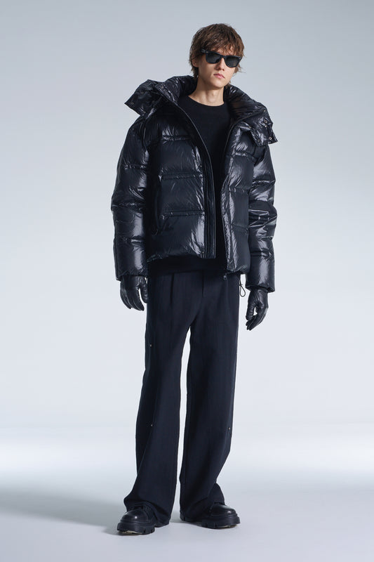 Wide Leg Cotton Pants With Studs