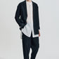 Smocking Textured DB Long Blazer