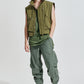 Wide Leg Cargo Pants With Drawstring Length