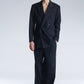 Striped Wool Wide Leg Pants