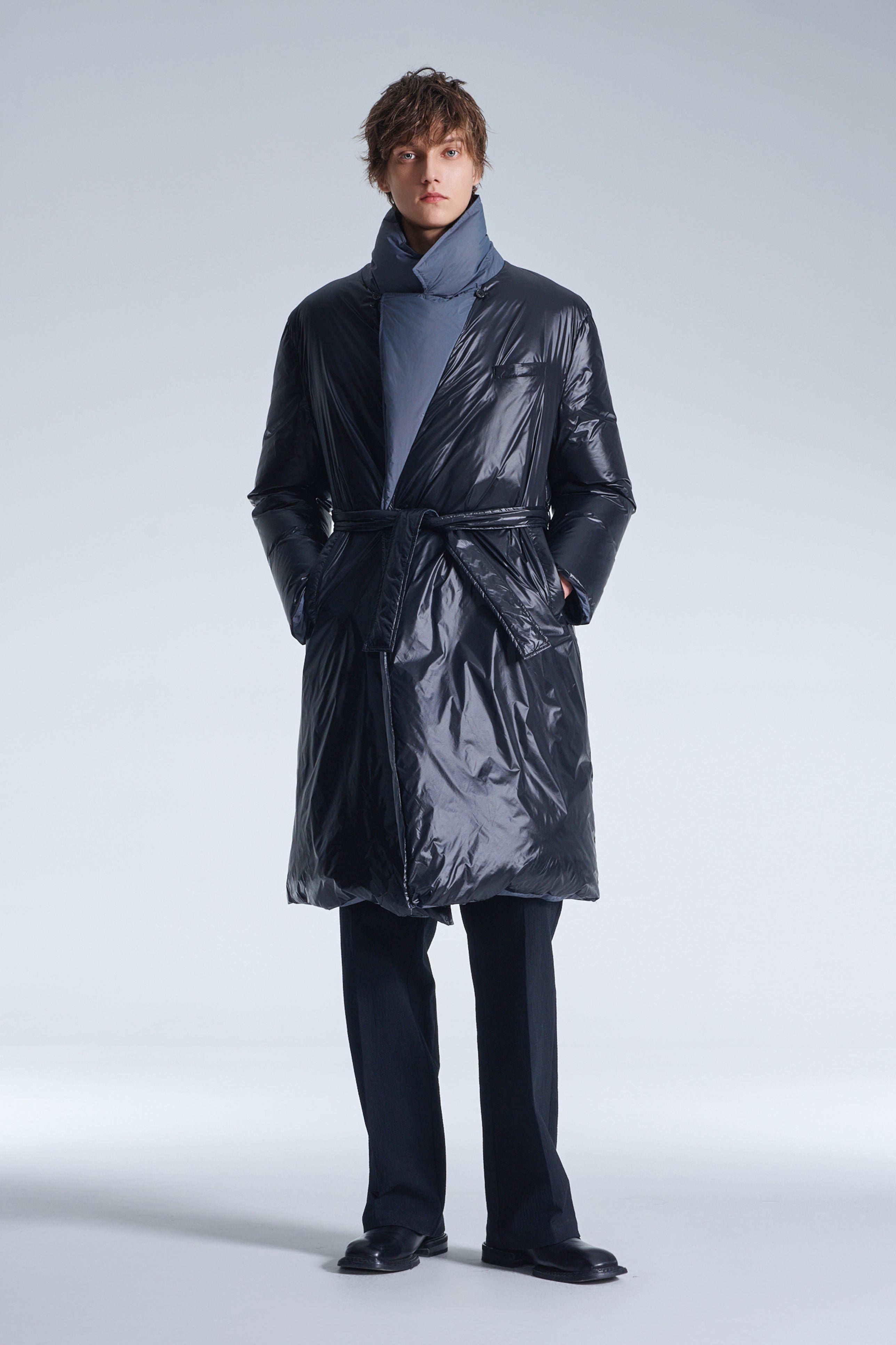 ☆ ハリソン・ウォン HARRISON WONG ストライプ柄 1Bジャケット HARRISON WONG | Ripped Texture 1B Blazer Black | HARAJUKU VILLAGE