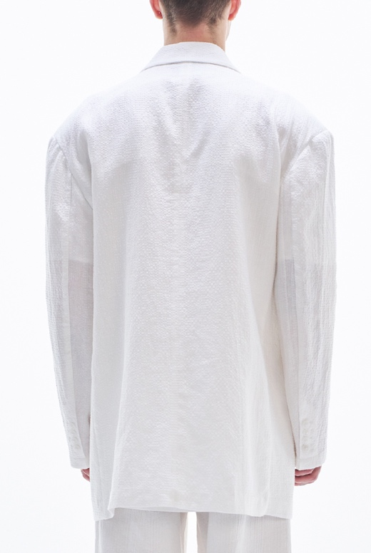 Linen Cotton Texture Oversized BD Blazer