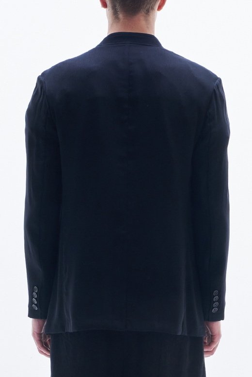 No Collar Wool Blazer
