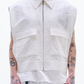 Viscose Linen Zipper Waistcoat