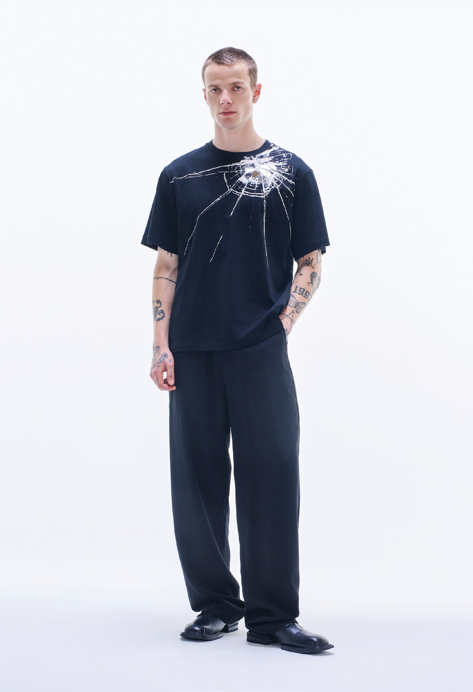 Tee With Broken Glass Pattern