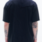 Raw Edge Tee With Contracted Fabric