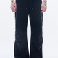 Cotton Baggy Pants With Raw Edge