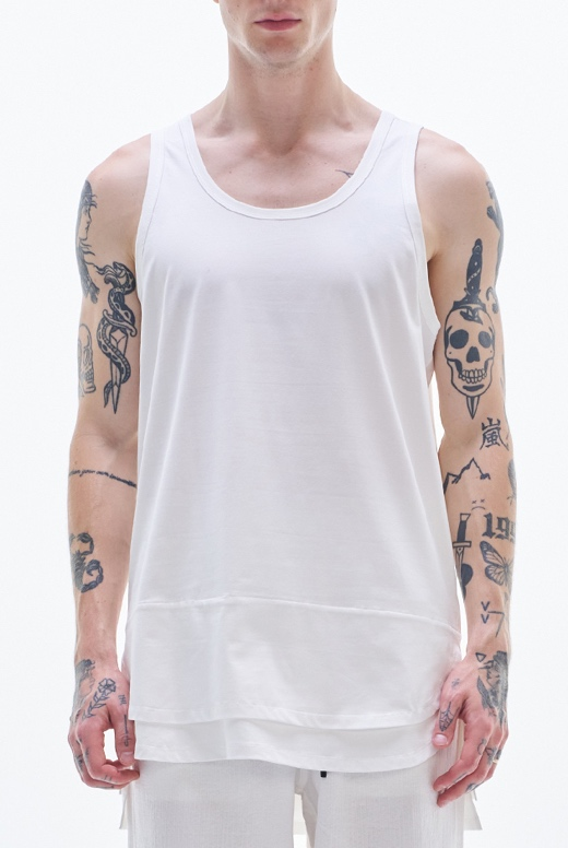 Long Vest With Layer Hem